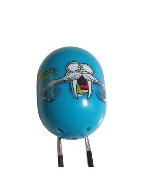 Mighty Beanz 85 Walrus Bean Moose 2010 Collectible Toy Vibrant Blue Oval Shape